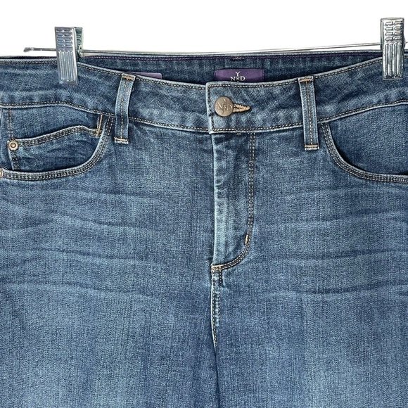 NYDJ Barbara Bootcut High Rise Blue Jeans Zipper Fly Size 8 - Picture 4 of 11